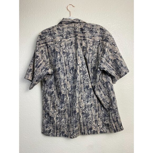 Tori Richard Hawaiian Button Down Shirt Men sz Large Floral Brown beach vacation - Picture 2 of 15